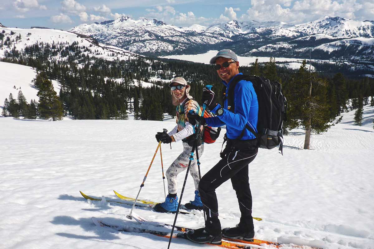 Cross-country skiing the Echo to Kirkwood race route