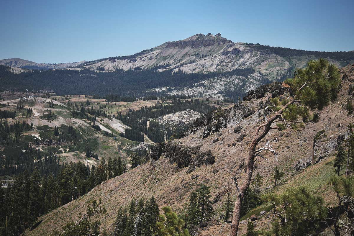 Castle Peak viewed from the trail to Mount Judah
